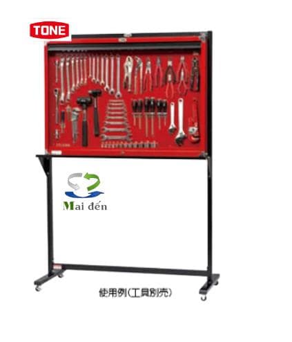TONE CSS2000 Heavy-Duty Wall-Mounted Perforated Steel Tool Pegboard Panel (Hook Hanging System / Red Powder-Coated / Made in Japan) - Image 1