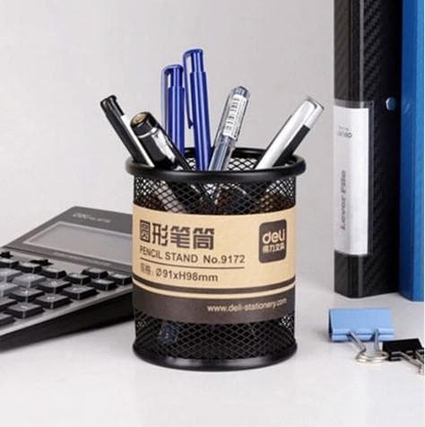 Deli 9172 Multi-Functional Desktop Pen Stand Organizer (Compartments for Sticky Notes, Business Cards, Paper Clips & Pens) - Image 1