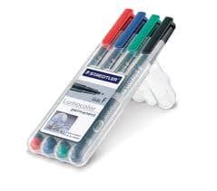 Staedtler Lumocolor 318 Fine 0.6mm Permanent OHP Marker - Blue (Box of 10) - Image 1